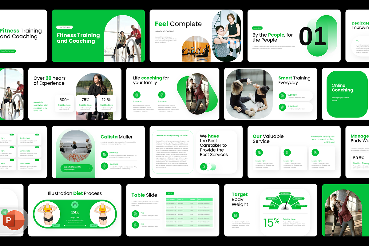 Health Training and Coaching Present, a Presentation Template by Hammad Arif