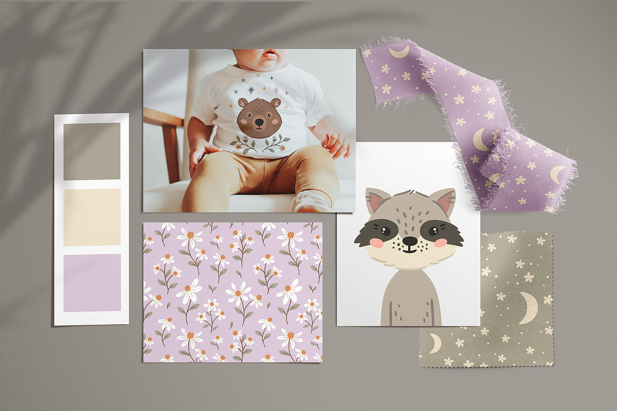 Animal babies cute illustrations, an Animal Illustration by OxanaTally (Photo 11 of 13)