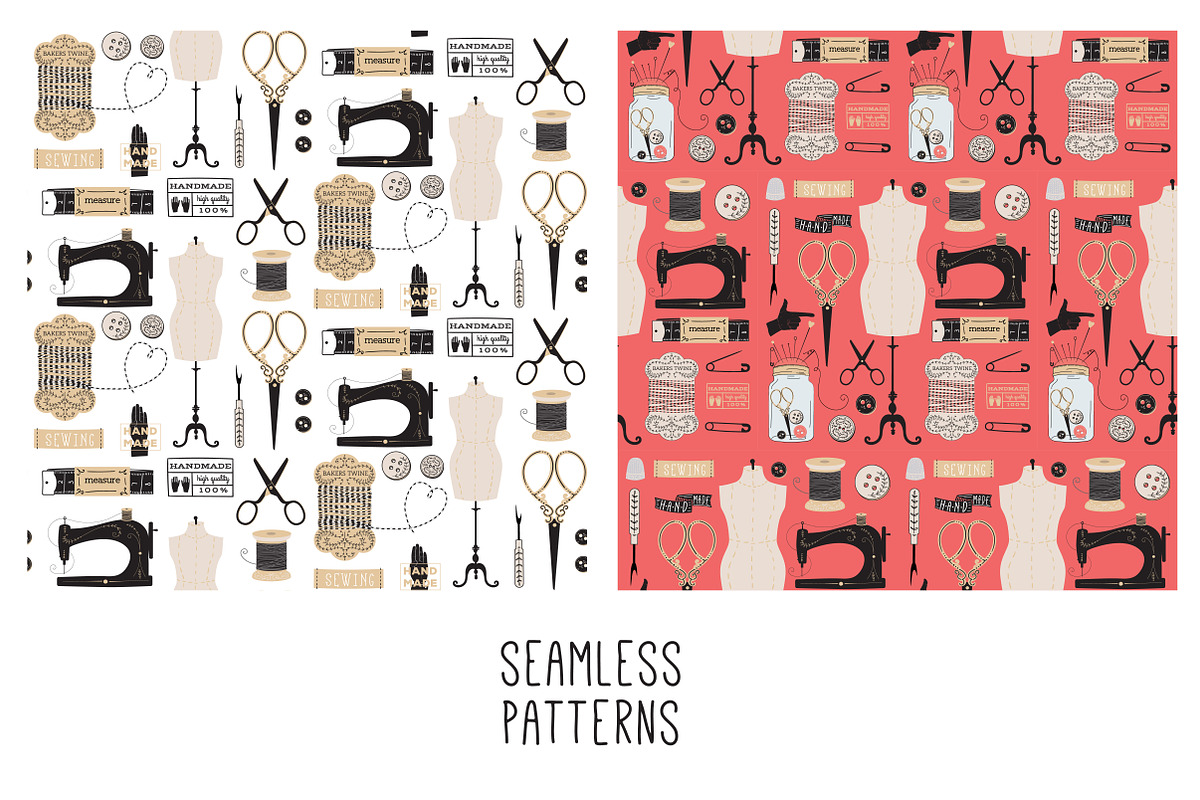 VINTAGE SEWING, an Illustration by Le Chernina (Photo 4 of 5)