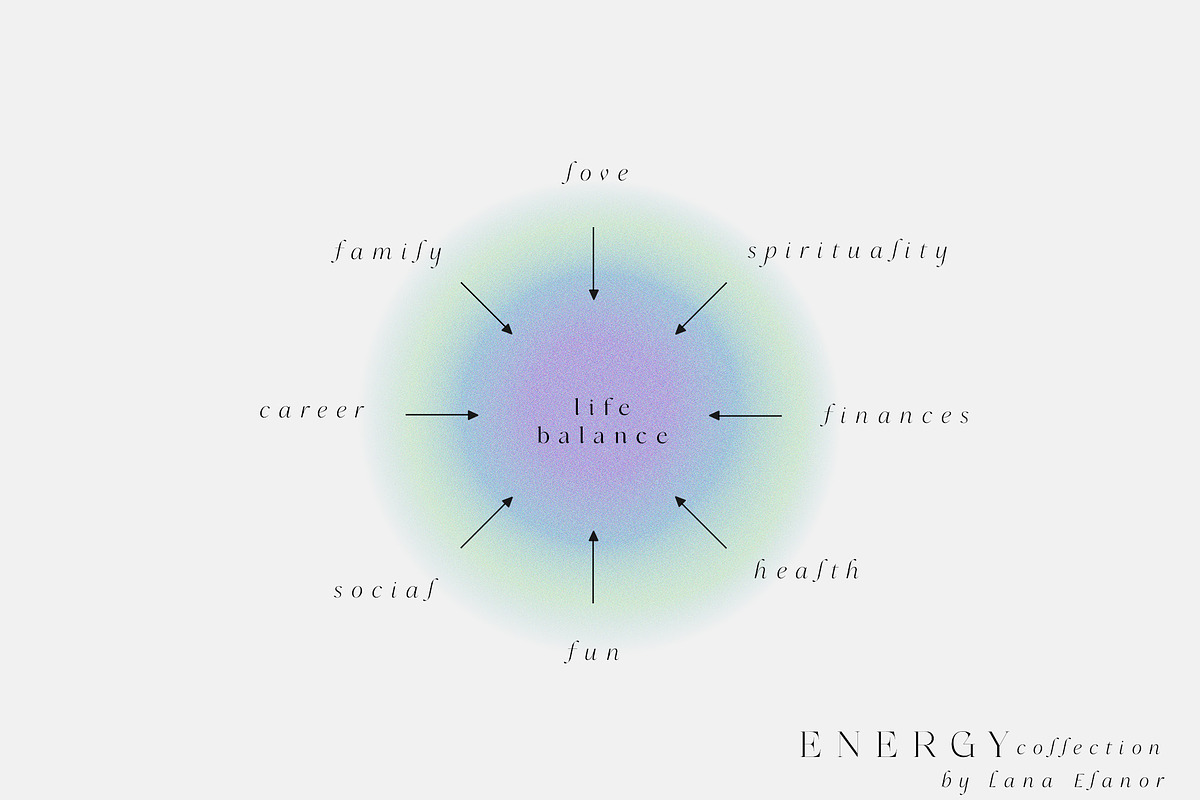 Gradient backgrounds and infographic