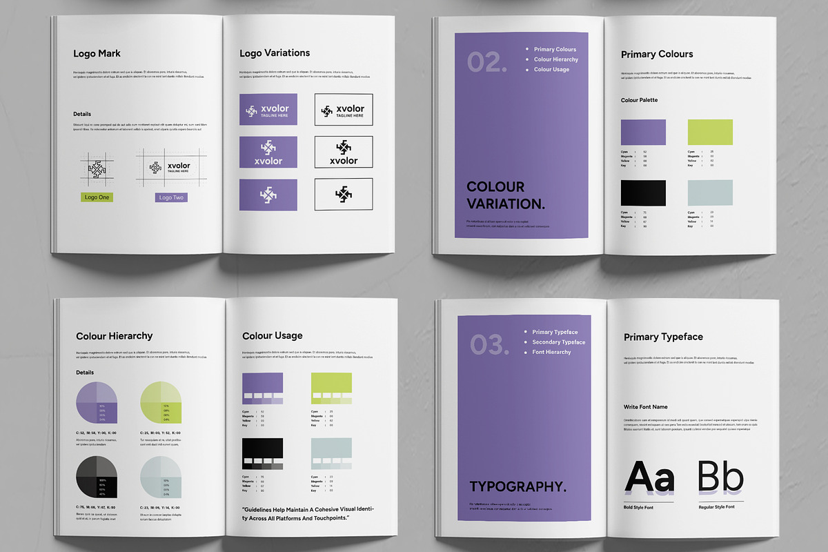 Brand Guidelines Layout, a Brochure Template by MightyDesign (Photo 2 of 7)