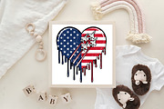 Patriotic Jet Heart 4th of July Png, an Illustration by CraftArtStudio (Thumbnail 4 of 4)