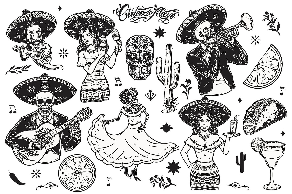 Cinco de Mayo illustrations, a Branding & Logo Template by DGIM studio (Photo 6 of 11)