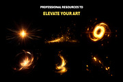 170+ Golden Magic Overlay Effects, an Object Graphic by Mikel Blazgad (Thumbnail 4 of 11)