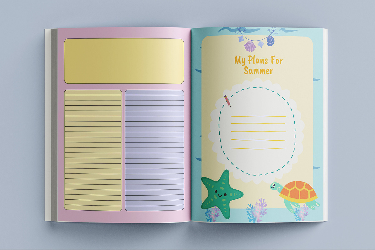 Kids Lined Paper Bundle Notebook, a Print Template by Book2bees (Photo 4 of 4)