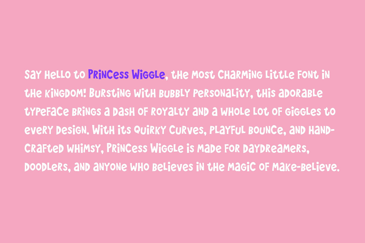 Princess Wiggle - Adorable Font, a Sans Serif Font by HipFonts (Photo 5 of 9)