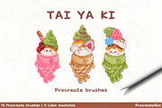 Taiyaki Brush Set for Procreate, a Brush Add-On by ProcreateiBox (Thumbnail 1 of 8)