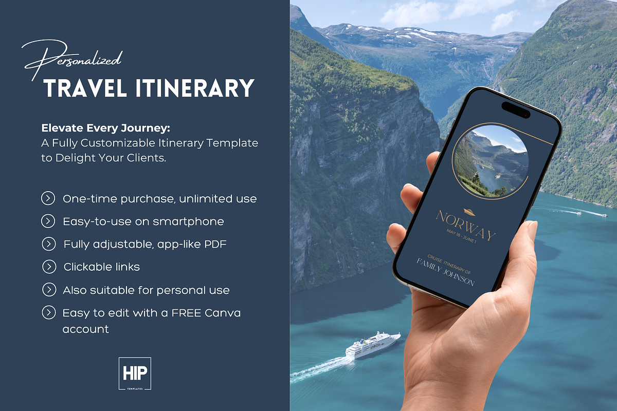 Customizable Mobile Cruise Itinerary, a Templates & Theme by Hip Templates (Photo 3 of 10)