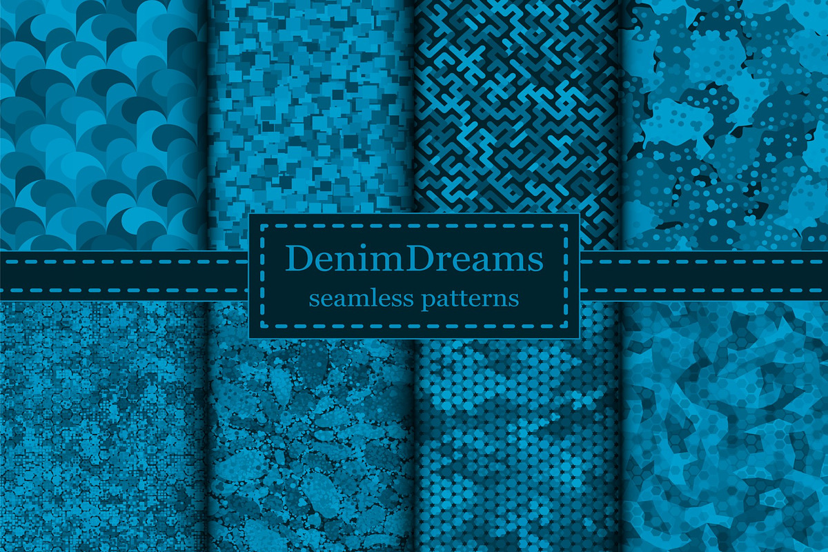 Vector Denim Dreams camouflage set, a Pattern Graphic by ArchonDigitalShop (Photo 13 of 13)