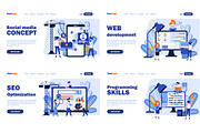Flat Design Landing Page, a Finance Illustration by alexdndz (Thumbnail 11 of 11)
