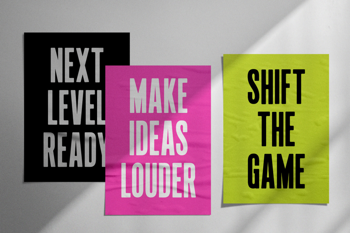 Brightform Bold Condensed Sans Font, a Sans Serif Font by Rasio Studio (Photo 8 of 8)