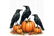 Crow and Pumpkin Scenes, an Animal Illustration by Bloom Craft Creations (Thumbnail 9 of 12)
