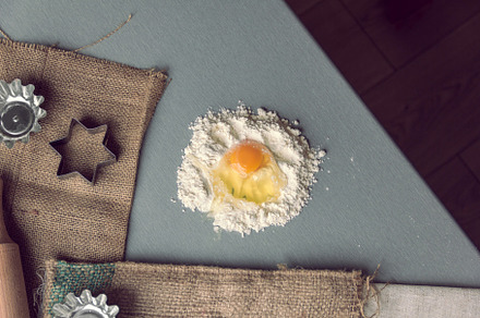 preparation for baking cookies