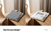 Rattan Poster & Tote Bag Mockup, a Packaging Mockup by Usethis Mockup (Thumbnail 8 of 8)