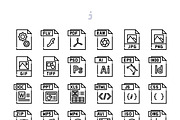 30 File format icon set, an Outline Icon by Just Icon (Thumbnail 3 of 3)