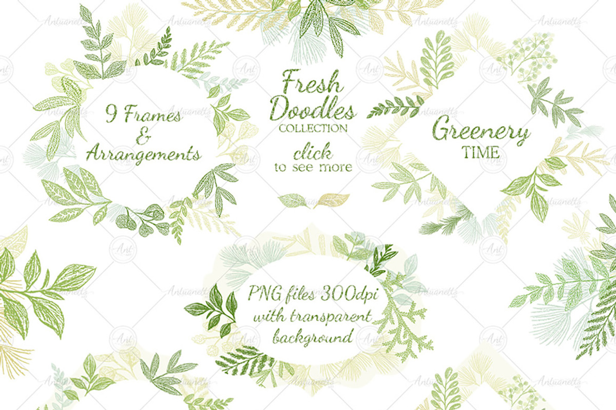 Leaves Branches & Herbs frames., an Illustration by antuanetto (Photo 3 of 3)
