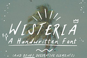 Wisteria - A Handwritten Font, a Handwritten Font by Hannah Nolloth (Thumbnail 1 of 4)