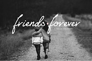 Friends Forever Font + Floral Extras, a Script Font by pixelcolours (Thumbnail 1 of 5)