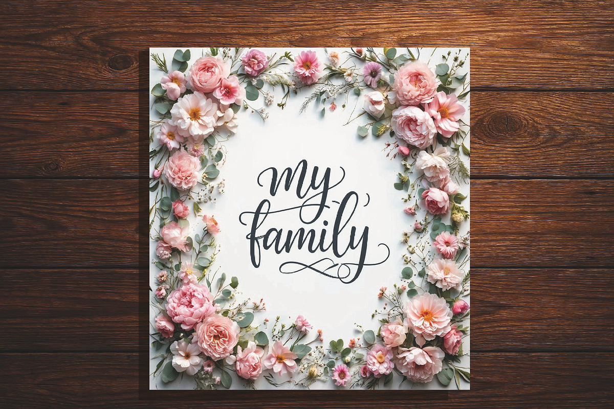 Floral “My Family” Wall Art Set – 3, an Illustration by Lesia.kabakova (Photo 3 of 5)