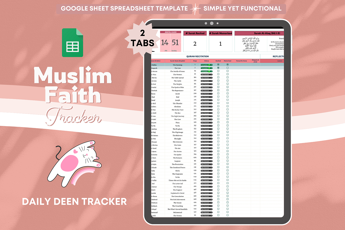 Simple Muslim Faith Tracker, a Templates & Theme by bellaROSEworkshop (Photo 2 of 6)