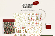 Happy Christmas time- Watercolor set, a Seasonal Illustration by Pamyatka Shop (Thumbnail 9 of 11)