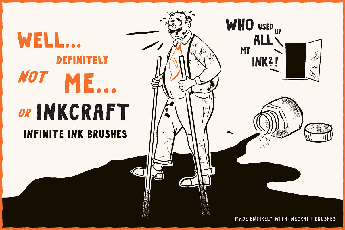 InkCraft | Illustrator Brushes, a Brush Add-On by Guerillacraft (Photo 7 of 7)