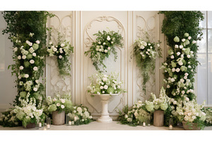 ceremony topiary wall ai generated, a Nature Photo by pikepicture
