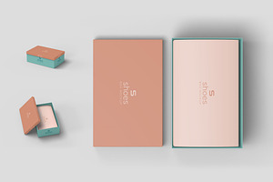 Shoebox Mockup Photoshop Template