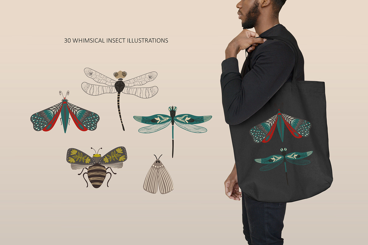 Folk Art Insects., an Animal Illustration by Annakniaz (Photo 2 of 15)