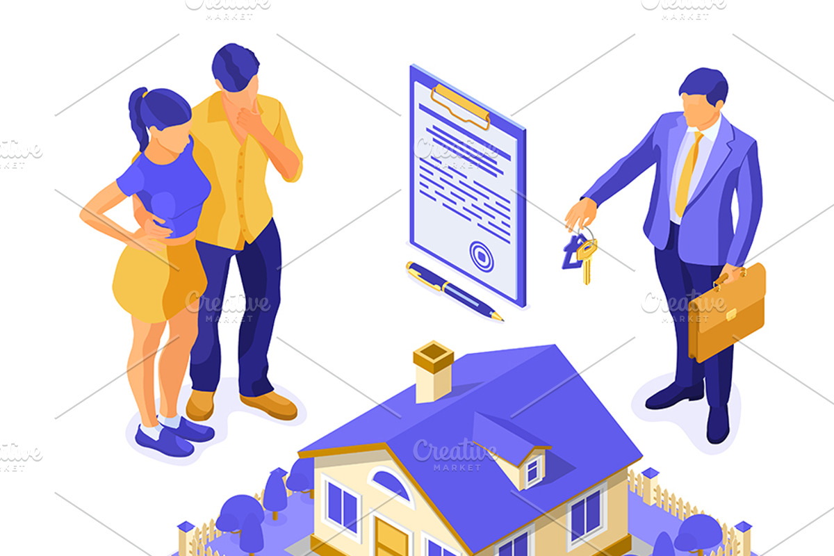 Sale Purchase Mortgage Real Estate, a Finance Illustration by TAlex (Photo 2 of 6)