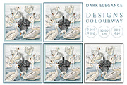 Silk Scarf Dark Elegance, a Wallpaper Graphic by Natalia0307 (Thumbnail 2 of 7)