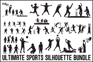 Athletic Action SVG Bundle, an Illustration by Artivon