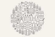 Oktoberfest Line Art Icons, an Outline Icon by Anna_leni (Thumbnail 6 of 6)