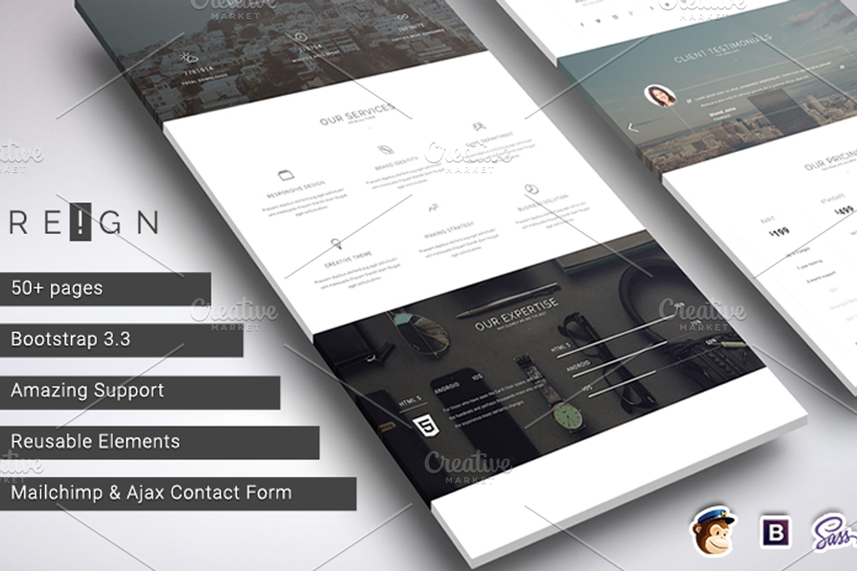 Reign Pro - Corporate Agency, a Bootstrap Template by Theme Wagon (Photo 1 of 13)