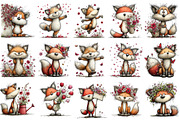 Whimsical Spring Fox Clipart, an Illustration by OK Design (Thumbnail 3 of 6)