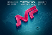 Techno Logo Mockup, a Product Mockup by g design (Thumbnail 4 of 4)