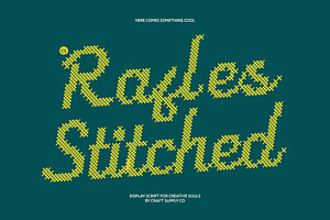 CS Rafles Stitched, a Script Font by Craft Supply Co.