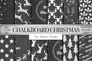 Chalkboard Christmas backgrounds, a Pattern Graphic by Paper Farms (Thumbnail 1 of 2)