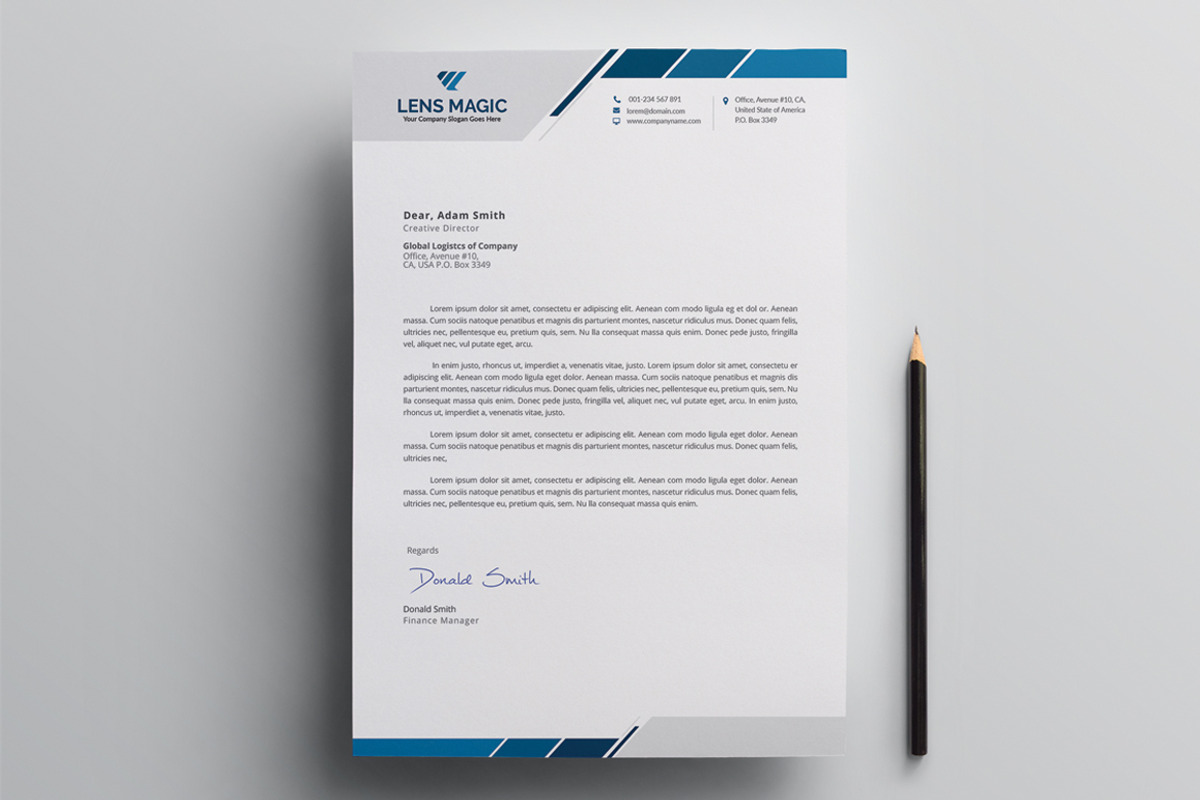 Letterhead, a Stationery Template by Pxl_graphic (Photo 2 of 4)