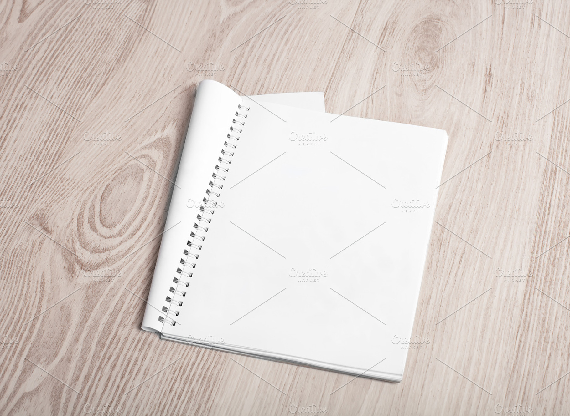 Open Album With Blank White Pages Featuring Album Background And Blank