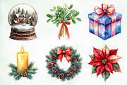Watercolor Whimsical Christmas PNG, an Illustration by Creative Art (Thumbnail 4 of 10)