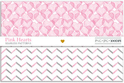 Pink hearts seamless patterns, a Pattern Graphic by Luba Vega (Thumbnail 2 of 9)