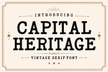 Capital Heritage, Vintage Serif Font