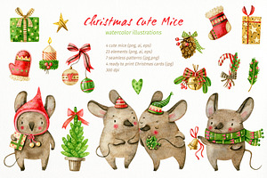 Christmas Cute Mice