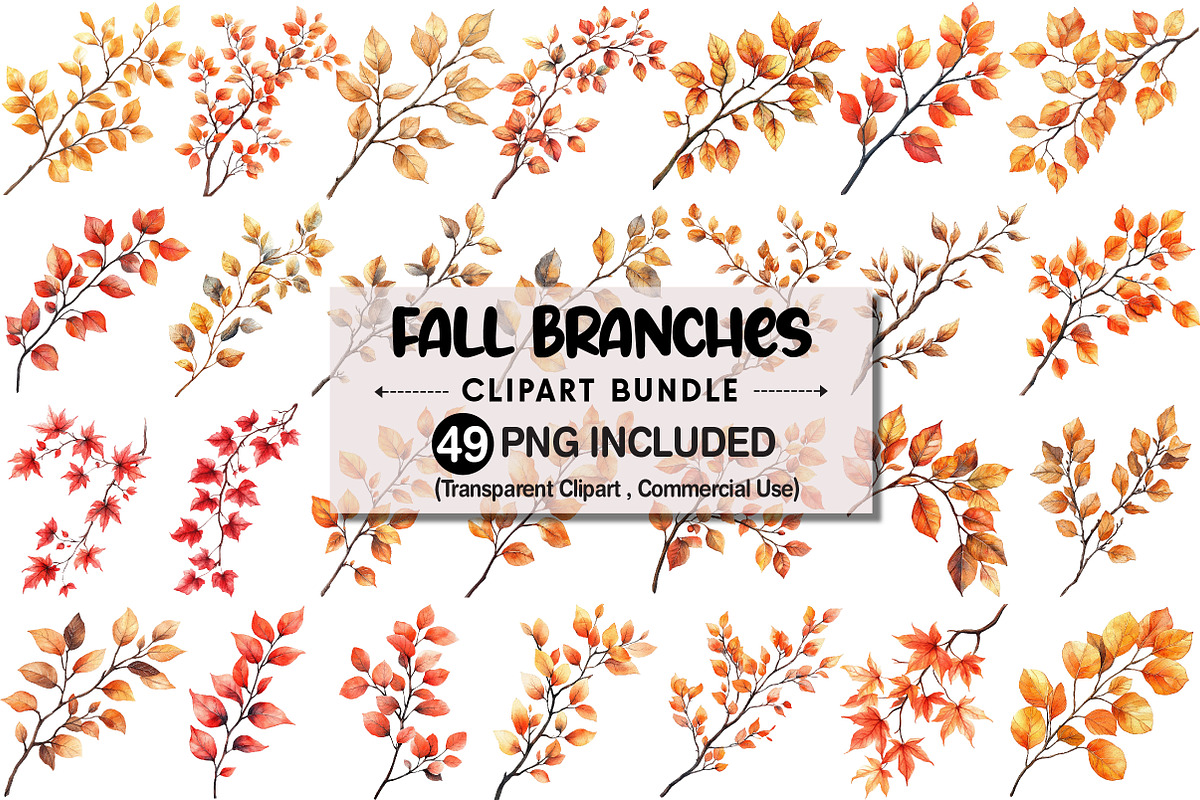 Botanical Fall Branches Clipart, an Illustration by Pixels.Craft (Photo 1 of 5)