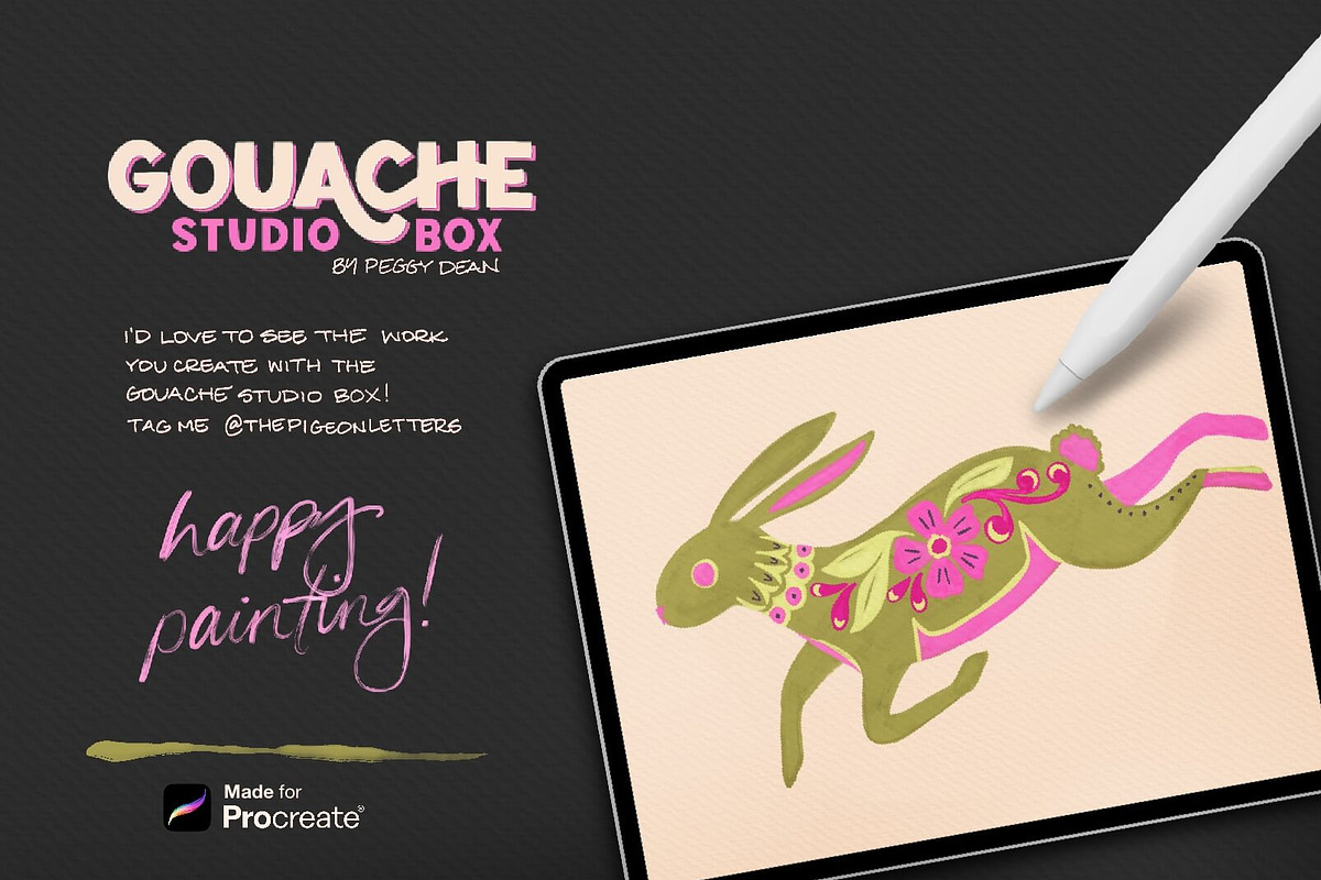 Gouache Studio Box Procreate Brushes, a Brushes & More by The Pigeon Letters (Photo 10 of 10)