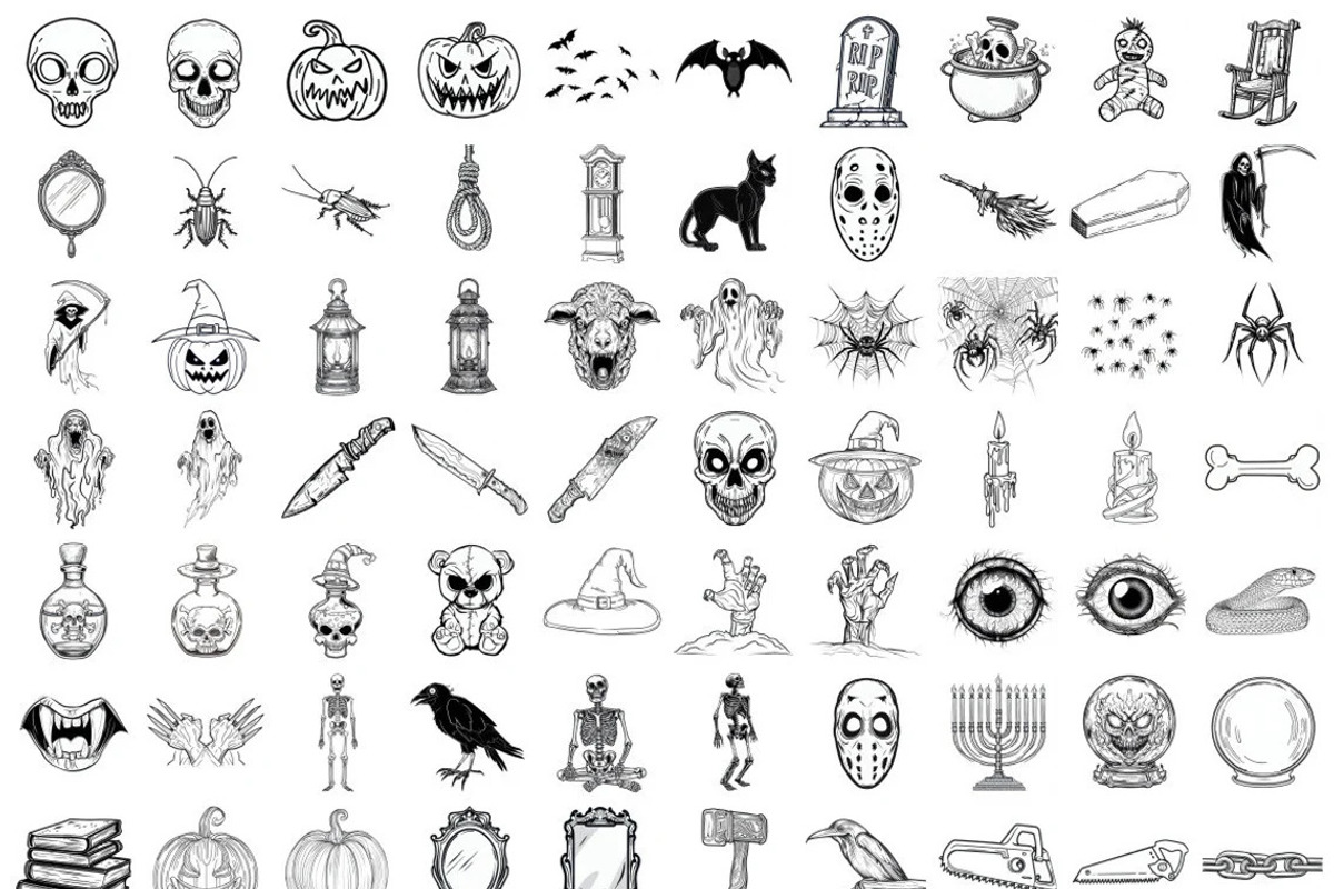 Procreate Spooky Halloween Stamps, a Brush Add-On by OneBerryCreations (Photo 2 of 3)