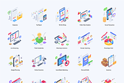 Isometric Landing Page Illustrations, a Work Illustration by Brickclay (Thumbnail 9 of 9)