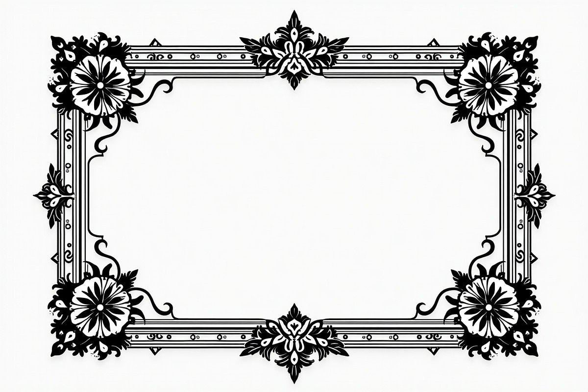 Elegant Floral Border Vector Design,, an Illustration by Amazin_art (Photo 9 of 26)