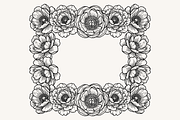 Peony Flower Line Art Illustration, a Decorative Illustration by Kusumaillustration (Thumbnail 7 of 15)